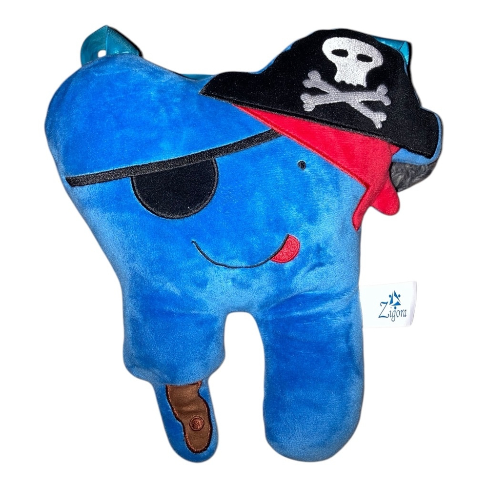 Zigora Blue Tooth Fairy LED Pirate Pillow ONLY Lights Up Open in Back for Tooth